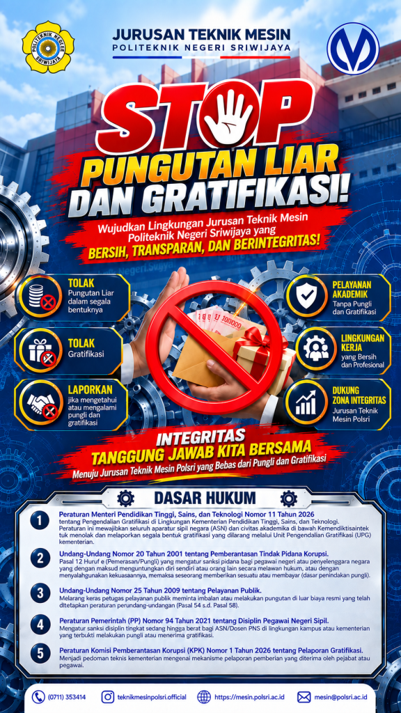 1. X-BANNER PUNGLI GRATIFIKASI - Teknik Mesin Polsri 2026