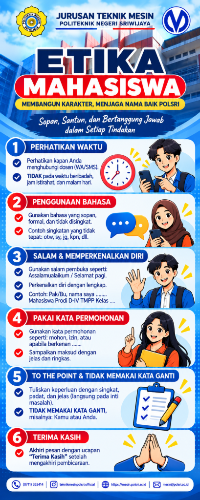 X-BANNER Etika Mahasiswa - Teknik Mesin Polsri 2026